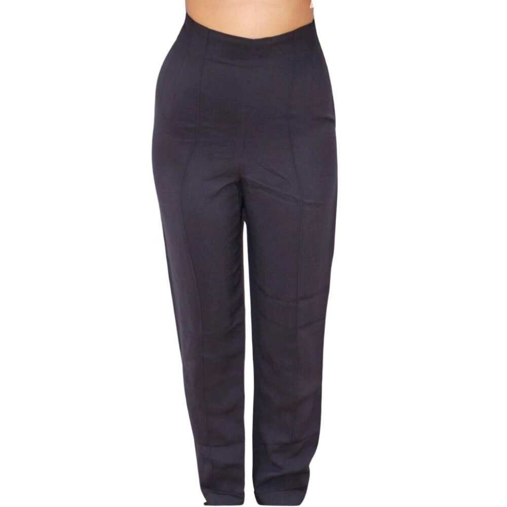 Salvatore Ferragamo Viscose Dress Pants Trousers Black Sz 38, 40, 42 IT $570 NWT